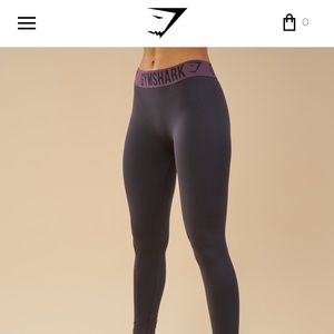 Gymshark Fit Leggings Charcoal Purple Medium